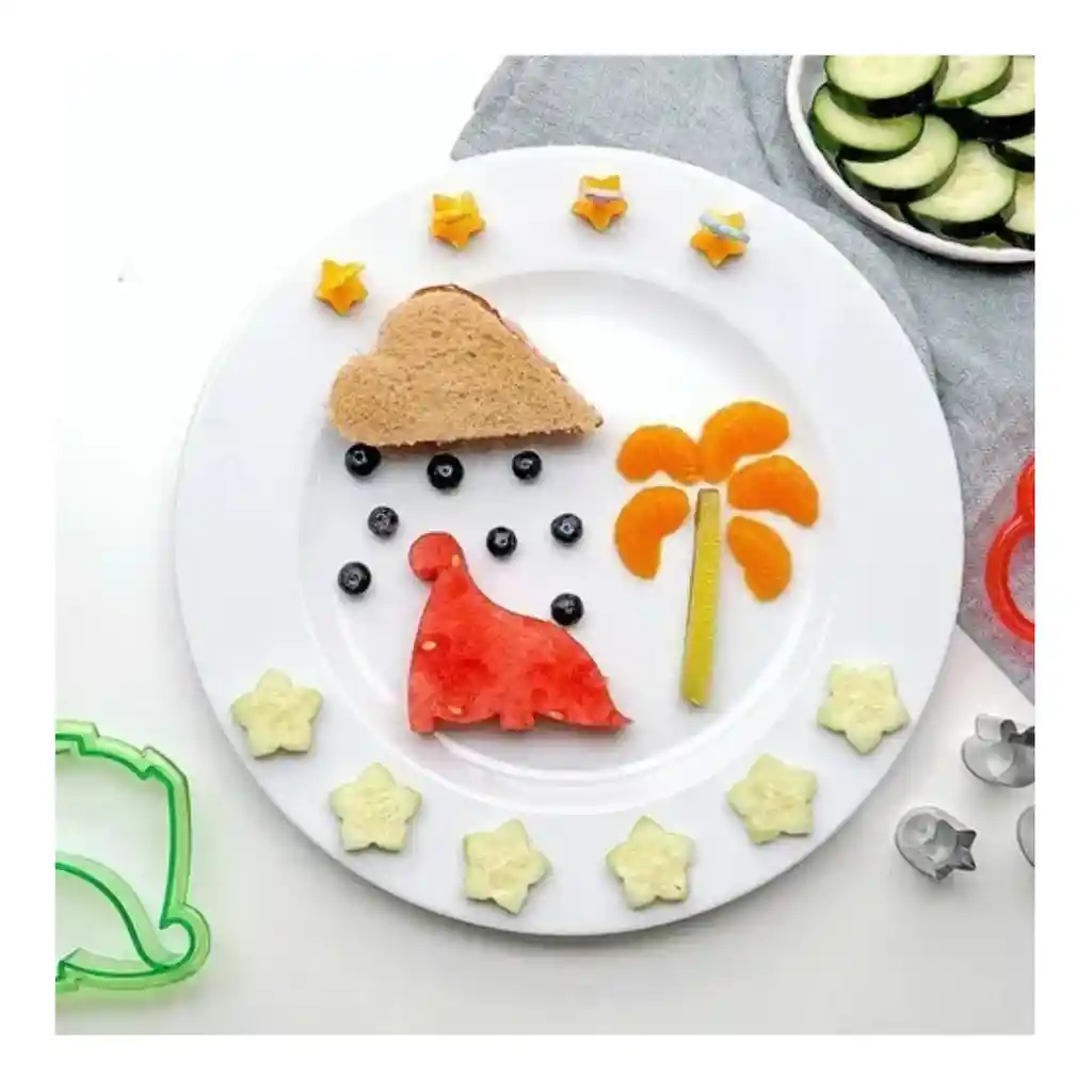 Kit Cortadores Para Sándwich Y Tenedores Bento Infantil