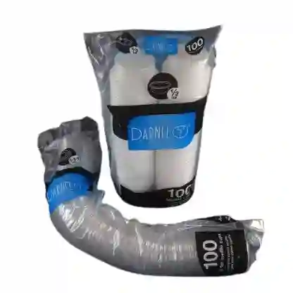 Copa Souffle 1/2onz Salsero Negro Darnel X 100und Con Tapa