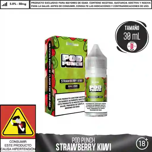 Pod Punch Strawberry Kiwi Salts - 5%-50mg/30ml - Vapetasia