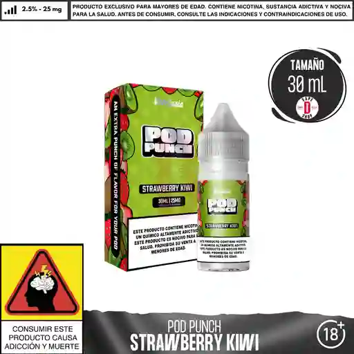 Pod Punch Strawberry Kiwi Salts - 2.5%-25mg/30ml - Vapetasia