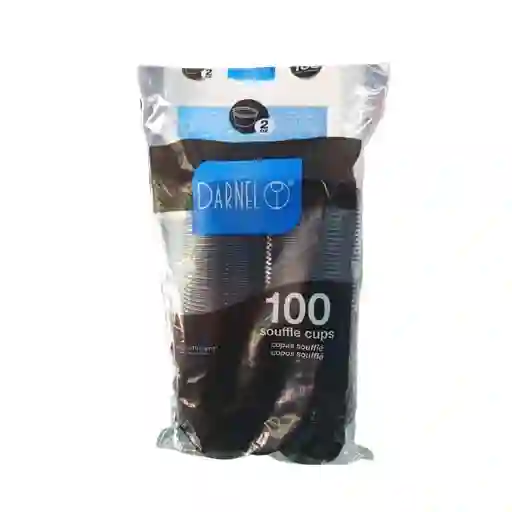 Copa Souffle 2onz Salsero Negro Darnel X 100und