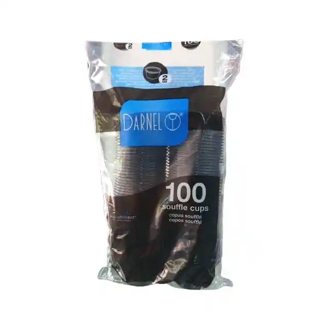 Copa Souffle 2onz Salsero Negro Darnel X 100und