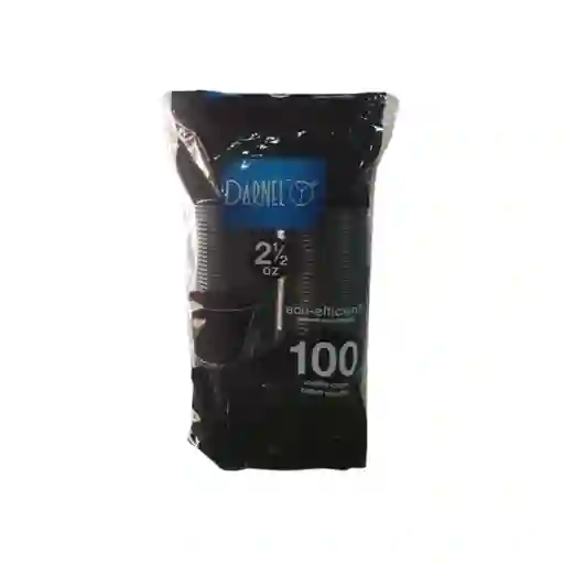 Copa Souffle 2.5onz Salsero Negro Darnel X 100und	