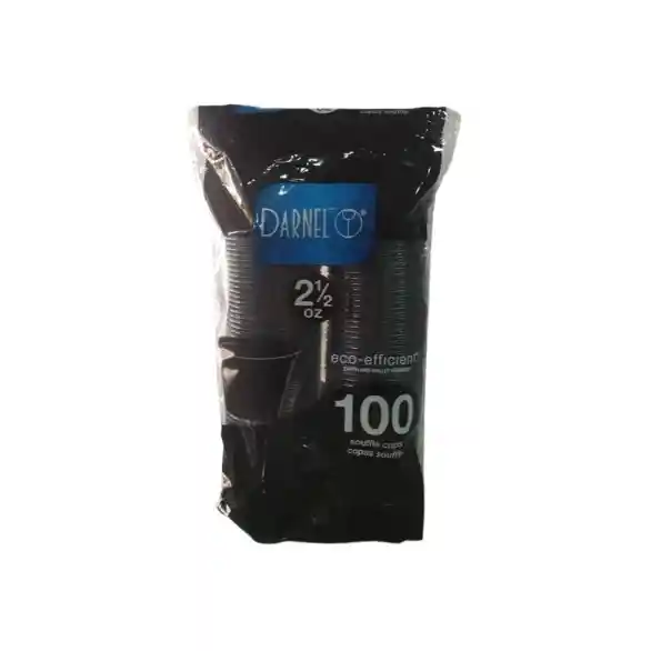 Copa Souffle 2.5onz Salsero Negro Darnel X 100und	