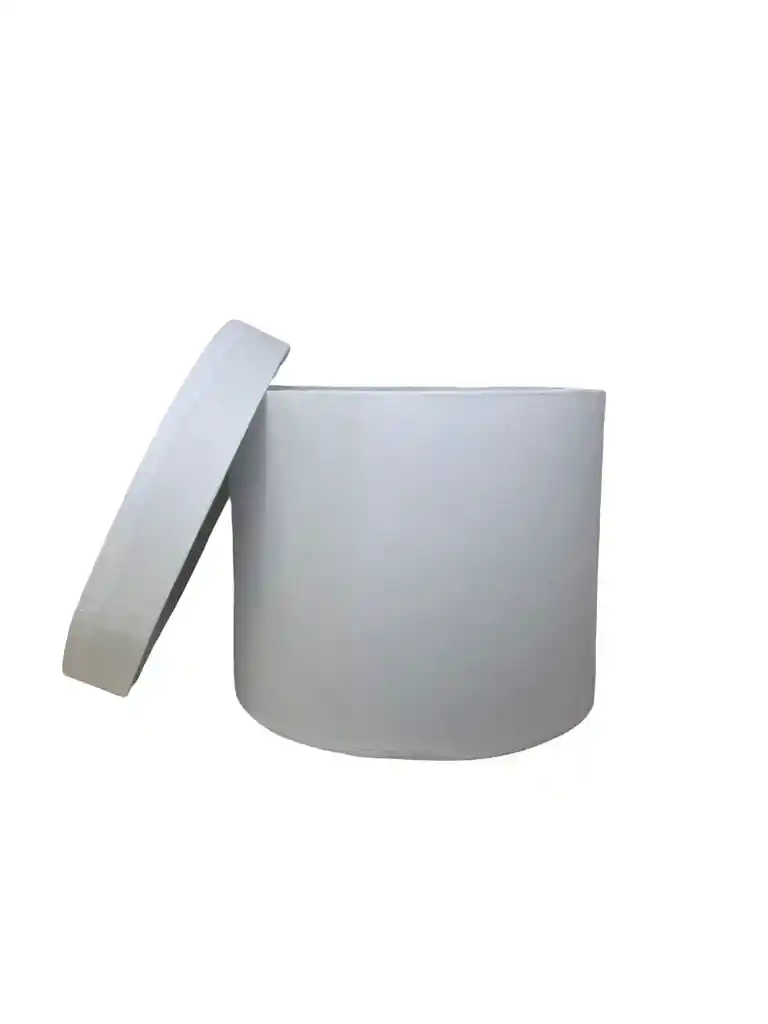 Caja De Regalo Color Blanco Estuche Cilindro Con Tapa - Diámetro 19cm X Alto 17cm Amor Y Amistad San Valentín Cumpleaños Dia De La Madre Fiesta Y Decoración