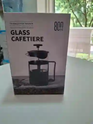 Cafetera De Prensa Francesa De Vidrio Borosilicato De 800 Ml