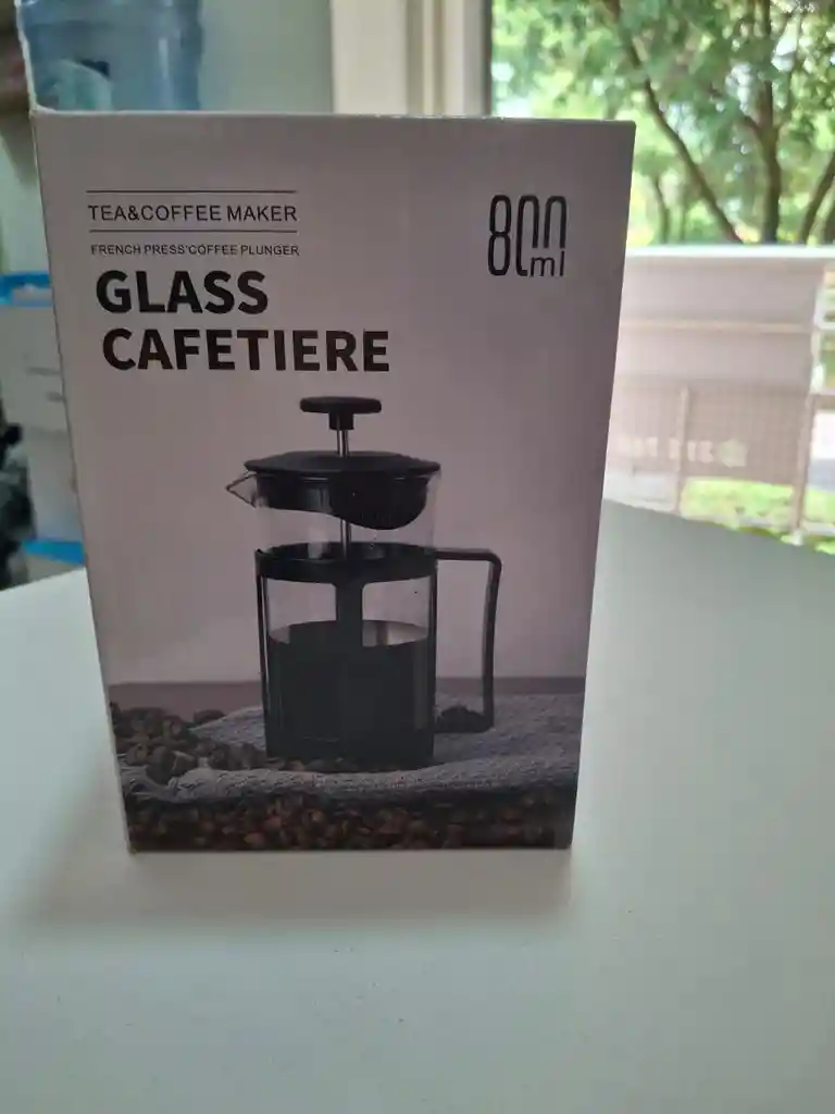 Cafetera De Prensa Francesa De Vidrio Borosilicato De 800 Ml