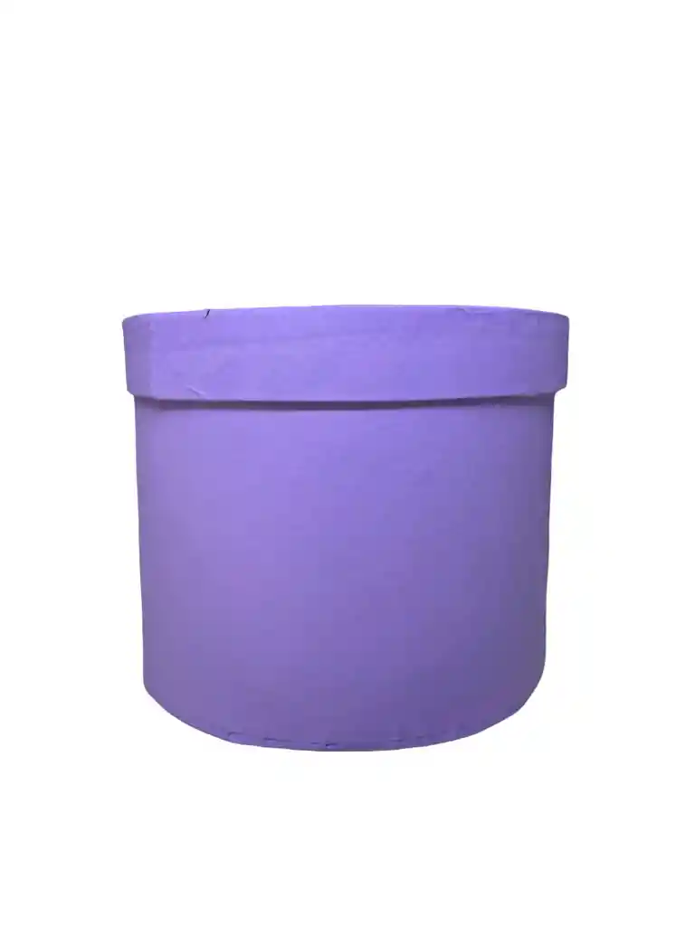 Caja De Regalo Color Morado Estuche Cilindro Con Tapa - Diámetro 19cm X Alto 17cm Amor Y Amistad San Valentín Cumpleaños Dia De La Madre Fiesta Y Decoración