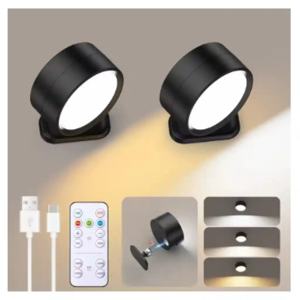 Luz Led Recargable Usb Con Imán Y Control Inalámbrico