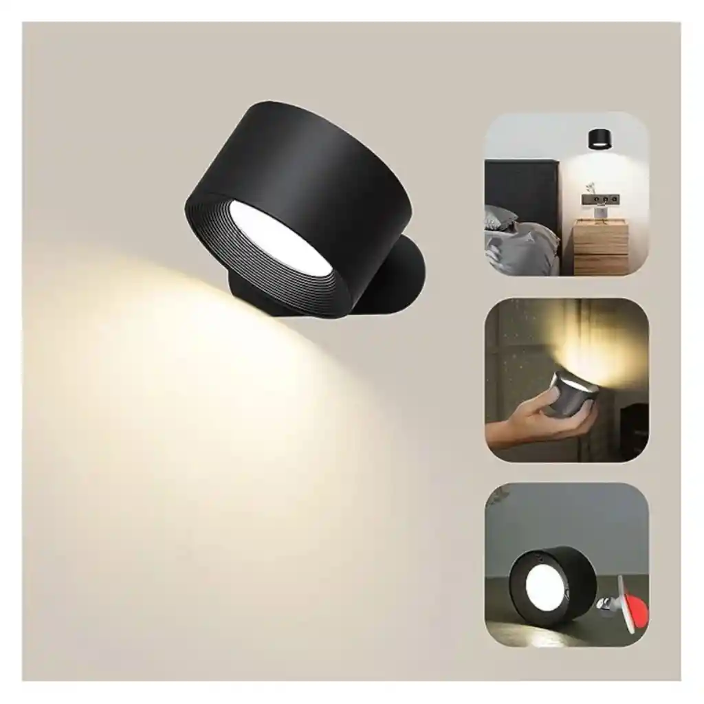 Luz Led Recargable Usb Con Imán Y Control Inalámbrico