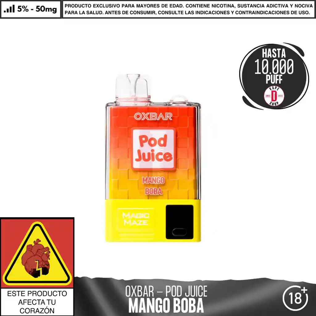 Mango Boba - Oxbar - Magic Maze Pro 10.000 Aspiraciones