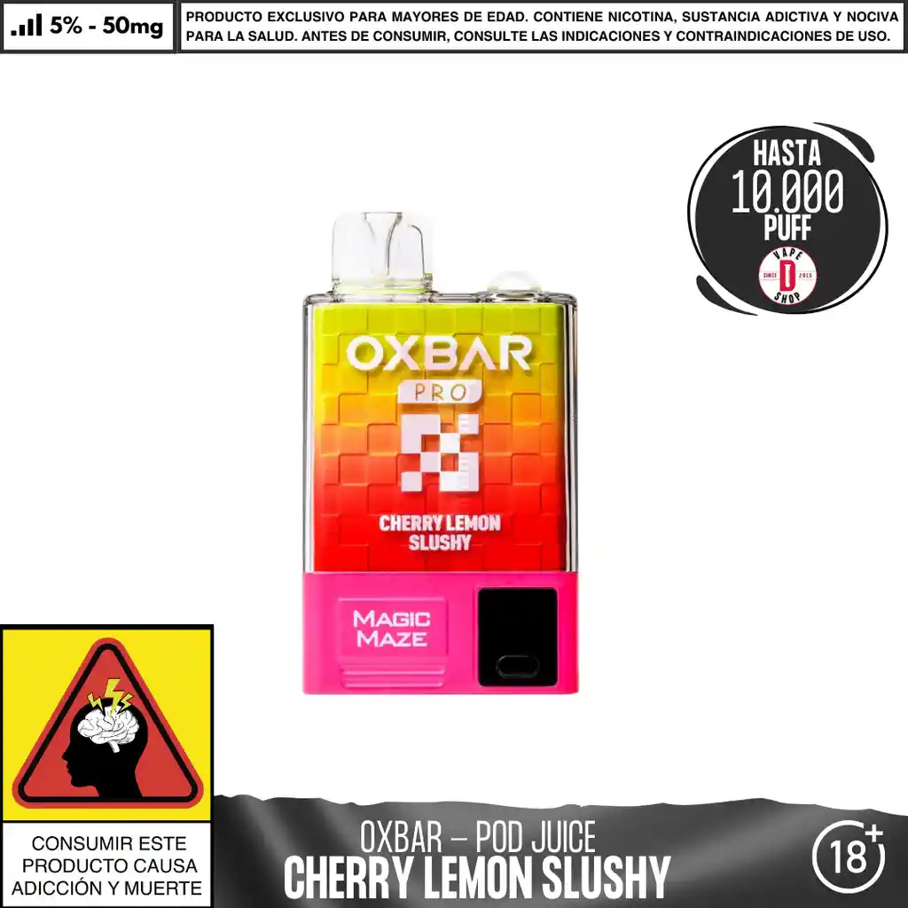 Cherry Lemon Slushy - Oxbar - Magic Maze Pro 10.000 Aspiraciones