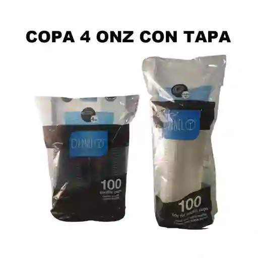 Copa Souffle 4onz Salsero Negro Darnel X 100und Con Tapa