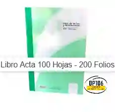 Libro De Acta 100 Hojas - 200 Folios Libro Actas Y Anotaciones