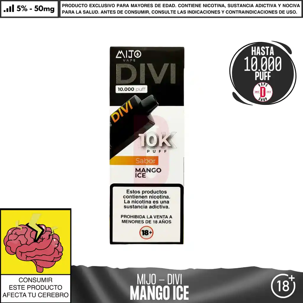 Mango Ice - Divi - 10000 Aspiraciones - 5%-50mg