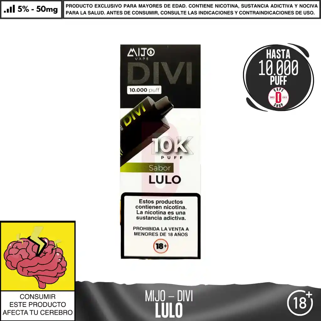 Lulo - Divi - 10000 Aspiraciones - 5%-50mg
