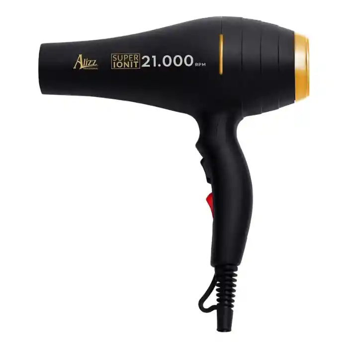 Secador Turbo Ionic Alizz 21.000 Profesional Color Negro Original
