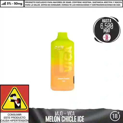Melón Chicle Ice - Vica 6500 Aspiraciones 5%-50mg