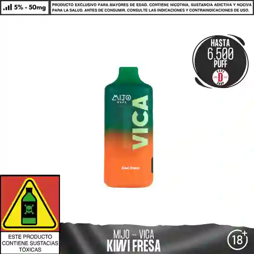 Kiwi Fresa - Vica 6500 Aspiraciones 5%-50mg