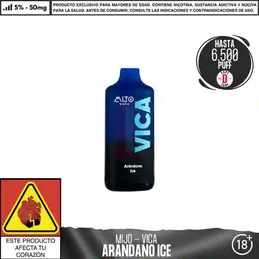 Arándano Ice - Vica 6500 Aspiraciones 5%-50mg