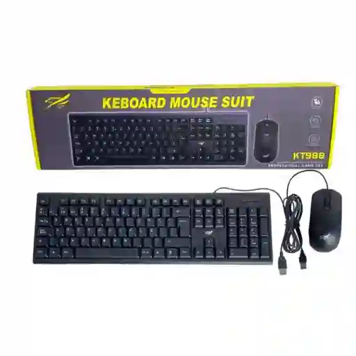 Kit Combo Teclado Y Mouse Alámbrico Usb Pc