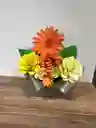 Caja Sobre Flores De Papel Dia De La Madre (amarillas)