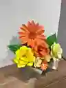 Caja Sobre Flores De Papel Dia De La Madre (amarillas)