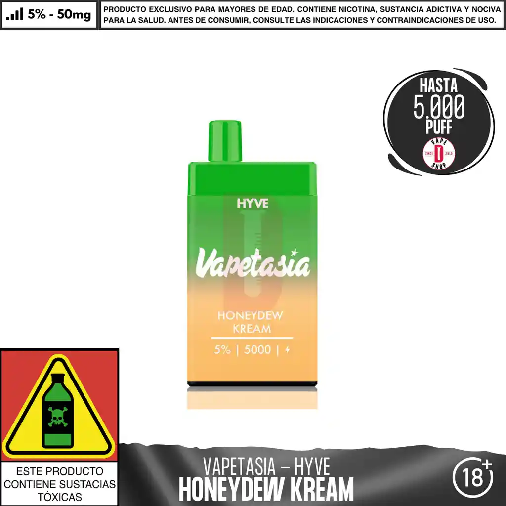 Honeydew Kream - Vapetasia - Hyve 5000 Aspiraciones