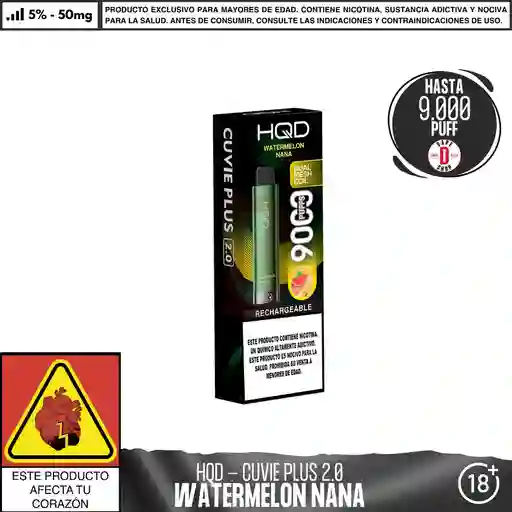 Watermelon Nana - Hqd Cuvie 2.0 - 9000 Aspiraciones - 18ml
