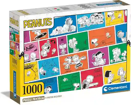 Rompecabezas 1000 Piezas Snoopy Tiras Cómicas Clementoni