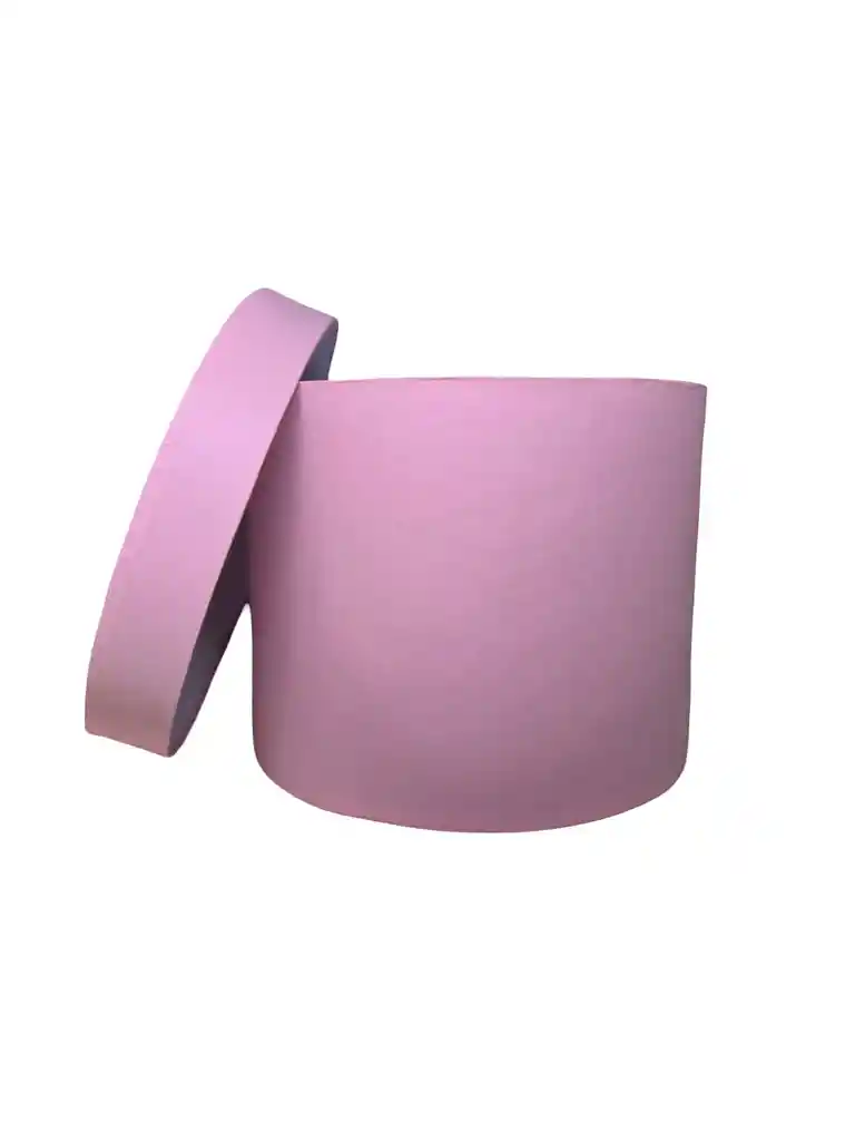Caja De Regalo Color Rosado Estuche Cilindro Con Tapa - Diámetro 19cm X Alto 17cm Amor Y Amistad San Valentín Cumpleaños Dia De La Madre Fiesta Y Decoración