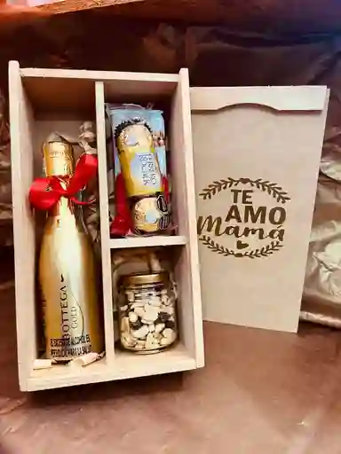 Caja De Vino Te Amo Mamá