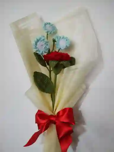 Arreglo Flores Tejidas