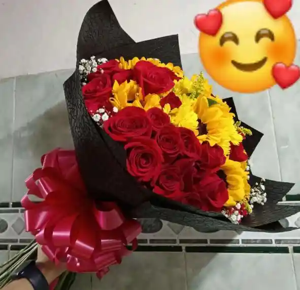 Bouquets Rosas Y Girasoles
