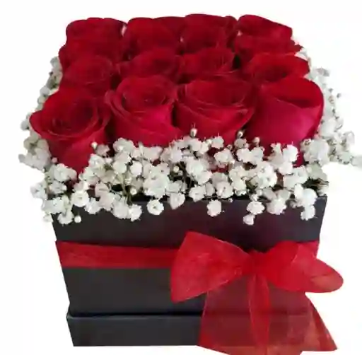 Caja De Rosas Cubo