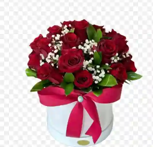 Caja Cilindro Con Rosas
