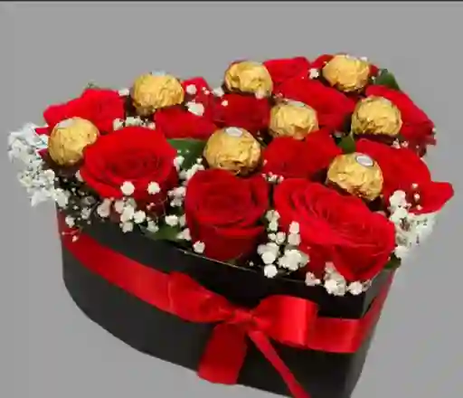 Caja Corazon Rosas