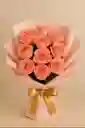 Bouquet De 12 Rosas En El Color Que Más Te Guste: Fucsia, Rojas, Salmón O Mostaza.