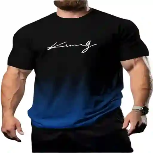 Camiseta King Color Azul Oscuro Talla M
