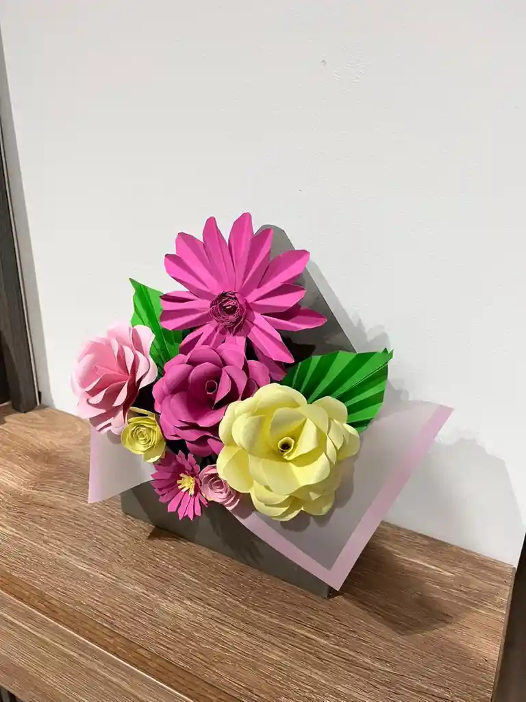 Caja Estilo Sobre Arreglo Flores Dia De La Madre (rosado)