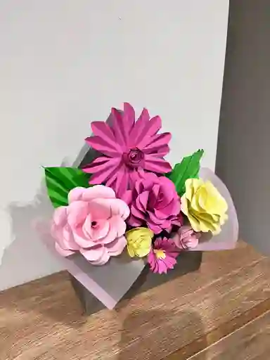 Caja Estilo Sobre Arreglo Flores Dia De La Madre (rosado)