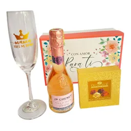 Regalo Especial Brindis Con Champagn Por Ti Presiosa- Regalo Feliz Dia - Dia Del Amor Y Amistad