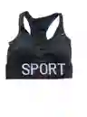Top Negro Sport Talla Unica Banda Bordada