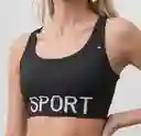 Top Negro Sport Talla Unica Banda Bordada