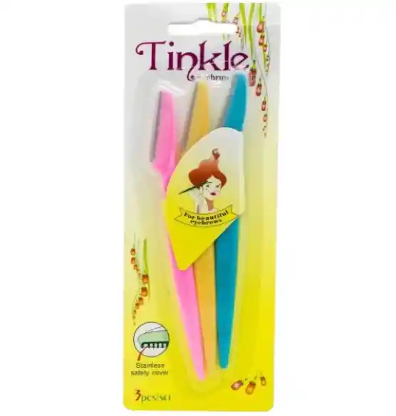 Tinkle Perfilador De Cejas X3 – Cuchillas Faciales Para Cejas Y Vello Fino, Set De Navajas Suaves