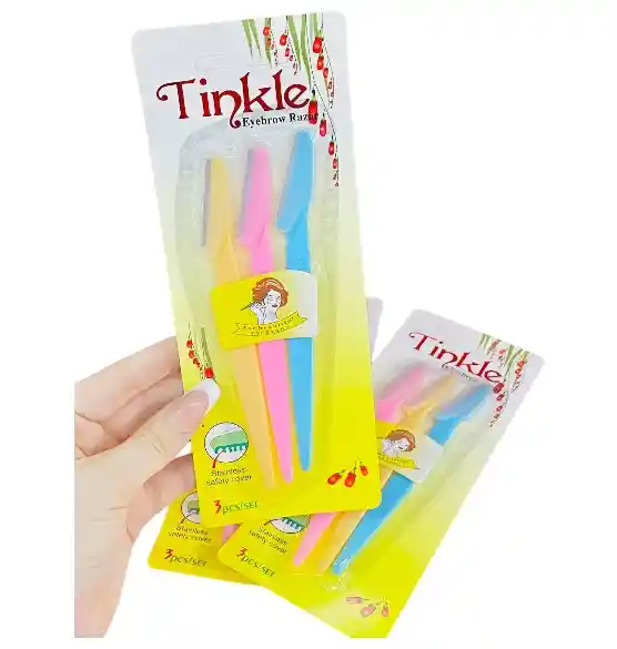 Tinkle Perfilador De Cejas X3 – Cuchillas Faciales Para Cejas Y Vello Fino, Set De Navajas Suaves