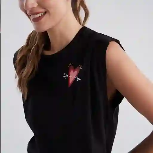 Xl / Camiseta Late Mi Corazón - Negro
