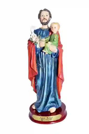 Figura Religiosa San José 14cm Porcelana Italiana Firenzi