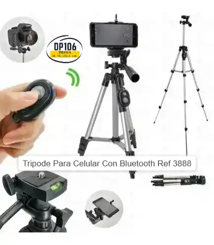 Tripode Para Celular Con Bluetooth Ref 3888