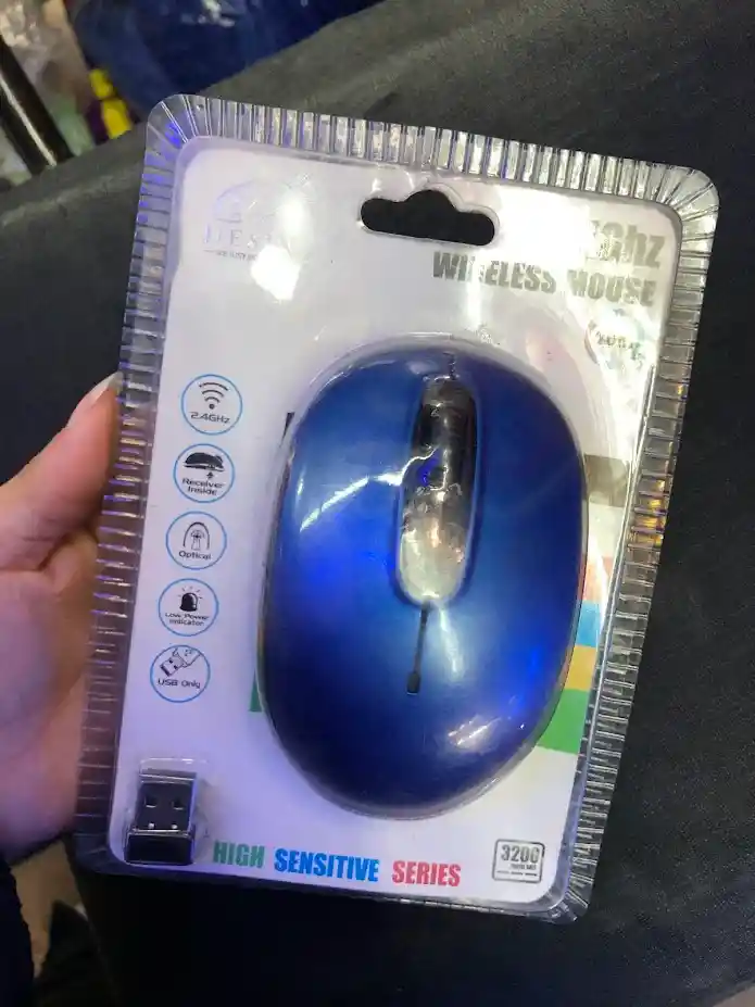 Mouse Inalambrico Azul Jiexin